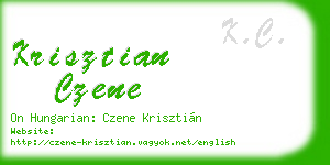 krisztian czene business card